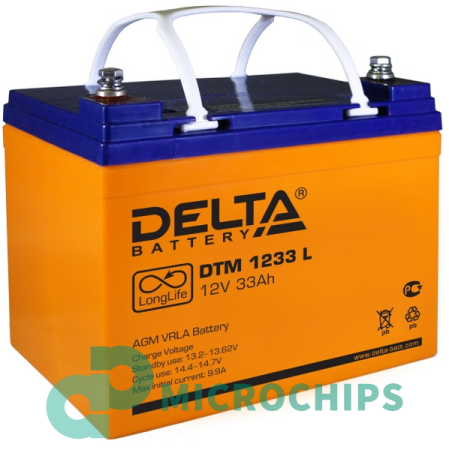 Аккумулятор Delta DTM 1233 L (AGM, 33Ah)