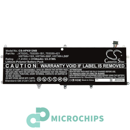 Аккумулятор для ноутбука HP Pro X2 612 G1 (KT02XL) 3150mah