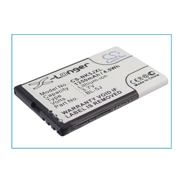 Аккумулятор для Nokia BL-5J, Explay TV240, JBL PlayUp 1350mah