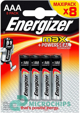Батарейка Energizer MAX+Power Seal LR03/AAA 8BP