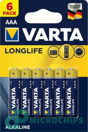 Батарейка VARTA Longlife LR03/AAA 6BP