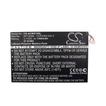 Купить Аккумулятор для Acer Iconia Tab W510, Aspire P3, Tab A3 7300mah Аккумулятор для Acer Iconia Tab W510, Aspire P3, Tab A3 7300mah