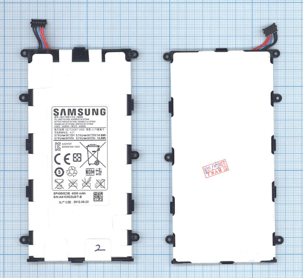 Аккумуляторная батарея SP4960C3B для Samsung Galaxy Tab (P6200), 3.7В, 14.8Wh