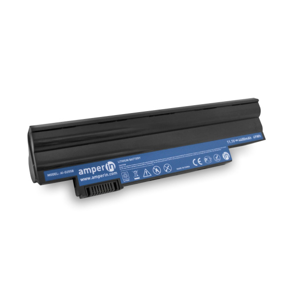 Аккумулятор (батарея) AK.003BT.071 AI-D255B для ноутбука Acer Aspire One D255, 11.1V, 4400mAh, 49Vт, черный