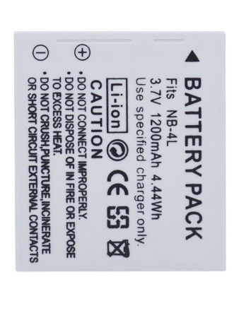 Аккумулятор NB-4L для фотоаппарата Canon Digital IXUS, 3.7В, 1200мАч