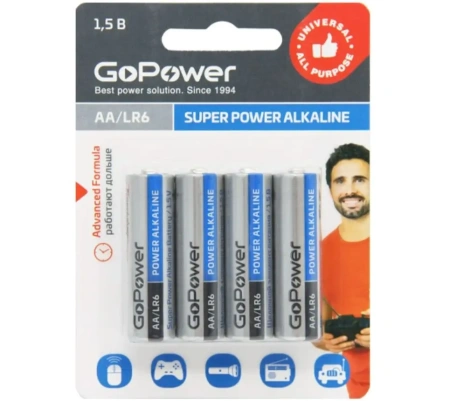 Батарейка GoPower LR6/AA 4BP
