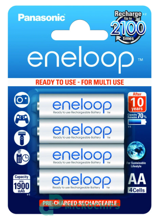 Аккумулятор Panasonic Eneloop AA (NiMH, 1900mAh) 4BP
