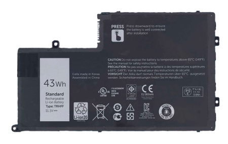 Аккумулятор (батарея) TRHFF для ноутбука Dell Inspiron 15-5547, 11.1V, 43Vт, 3800mAh, черный (оригинал)