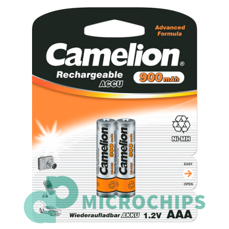 Аккумулятор Camelion AAA (NiMH, 900mAh) 2BP