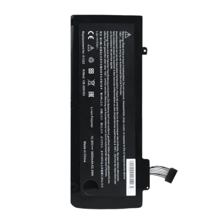 Аккумулятор (батарея) для ноутбука Apple A1322, 63.5Vтч, 10.95V, 5800mAh, A1278 Mid 2009-Mid 2012 (оригинал)