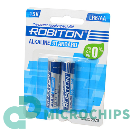Купить Батарейка Robiton Alkaline Standard LR6/AA 2BP Батарейка Robiton Alkaline Standard LR6/AA 2BP