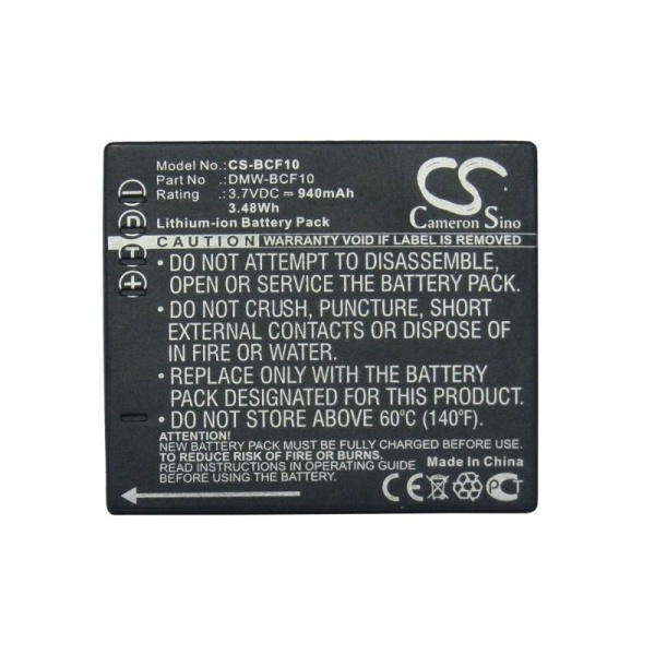 Аккумулятор для Panasonic Lumix DMC-FP8 серии, Lumix DMC-FX60 серии (DMW-BCF10) 940mah