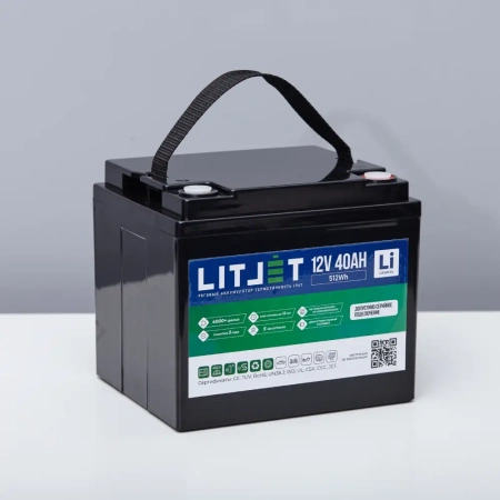 Аккумулятор LITJET PRO 1240 (LiFePO4, 40Ah, 12V) Аккумулятор LITJET PRO 1240 (LiFePO4, 40Ah, 12V)