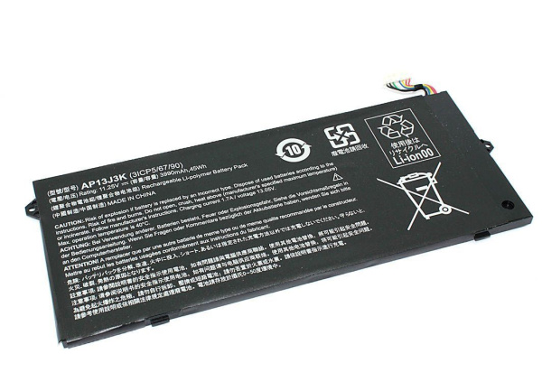 Аккумулятор (батарея) AP13J4K для ноутбука Acer ChromeBook 11 C732, 11.25V, 3920mAh