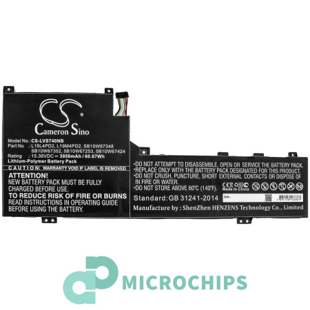 Аккумулятор для Lenovo Yoga S740 14, IdeaPad S740-14IIL (L19L4PD2) 3950mAh