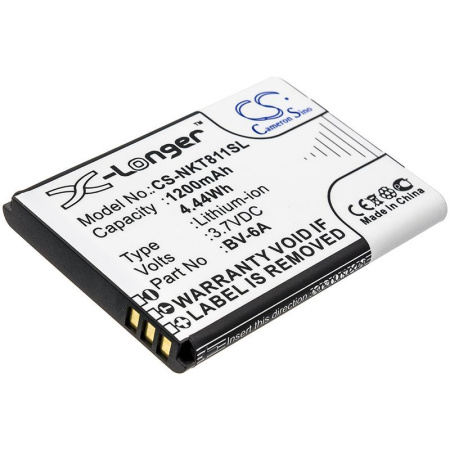 Аккумулятор для Nokia 2060, 2720 Fold (2019), 3060, 5250, 8110 4G (BV-6A) 1200mAh