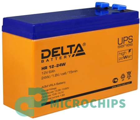 Аккумулятор Delta HR 12-24W (AGM, 6Ah)
