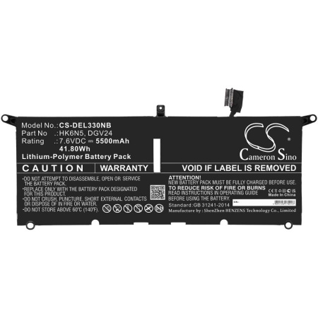 Аккумулятор для Dell Latitude 3301, Vostro 5390, Inspiron 13 5390 (HK6N5) 5500mAh
