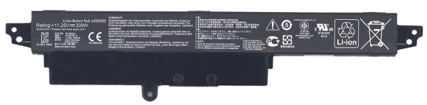 Аккумулятор (батарея) для ноутбука Asus VivoBook X200CA, F200CA (A31N1302) 2900mAh, 11.25V (оригинал)