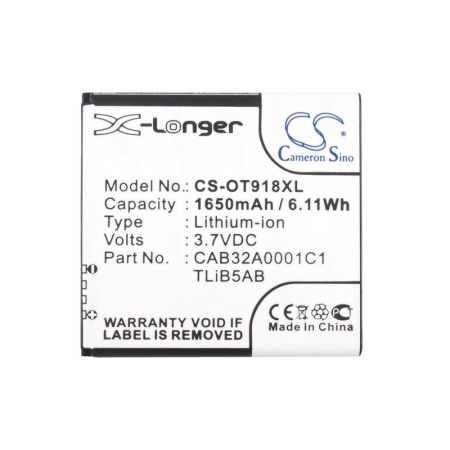 Аккумулятор для Alcatel OneTouch 991, 992, 6010D 1650mah