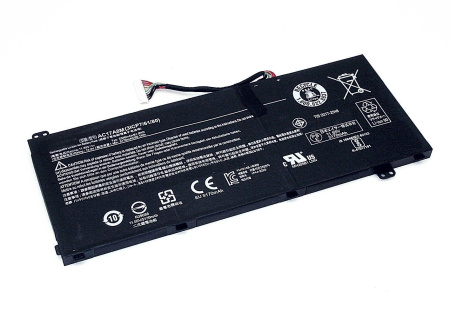 Аккумулятор (батарея) для ноутбука Acer Spin 3 SP314 (AC17A8M) 11.55V 5360mAh, оригинал, черная