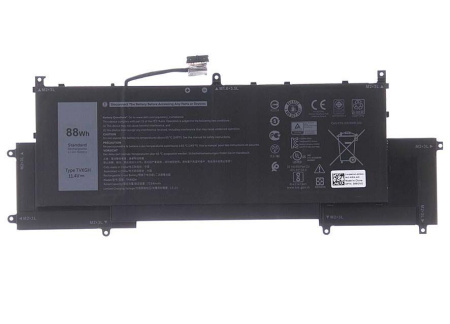 Аккумулятор (батарея) TVKGH для ноутбука Dell Latitude 9510, 7.6V 88Wh/7334mAh