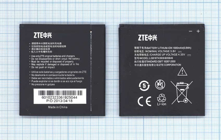 Аккумулятор Li3818T43P3H605646 для ZTE N909 ZTE V818, 3.7В 5.92Wh