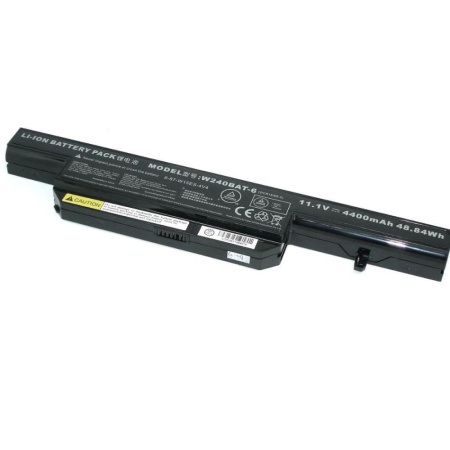 Аккумулятор (батарея) W240BAT-6 для ноутбукa Clevo W240BAT-6, 11.1B, 4400mAh (оригинал)