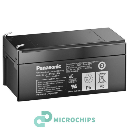 Аккумулятор Panasonic LC-R123R4PG (AGM, 3.4Ah)