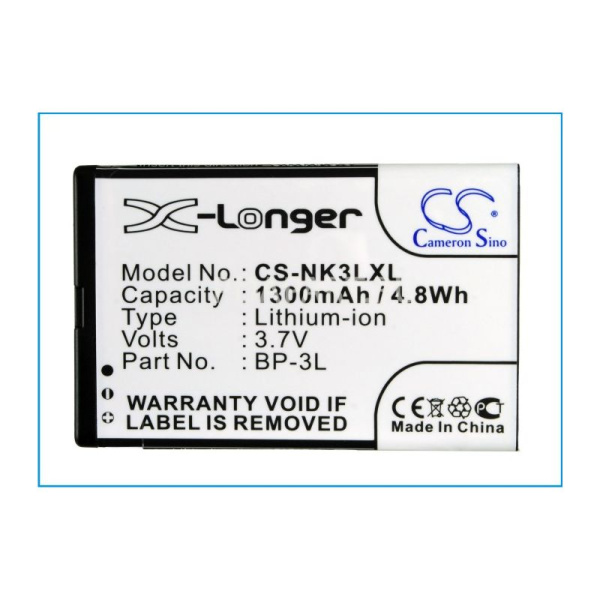 Аккумулятор для Nokia Lumia 303, 603, 610, 710, Explay A350TV, StarTV (BP-3L) 1300mah