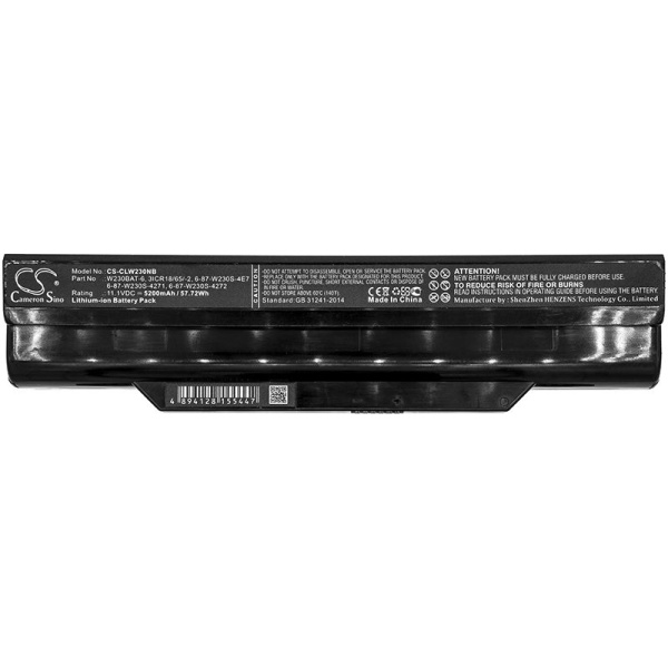Аккумулятор для Clevo W230 (W230BAT-6) 5200mah