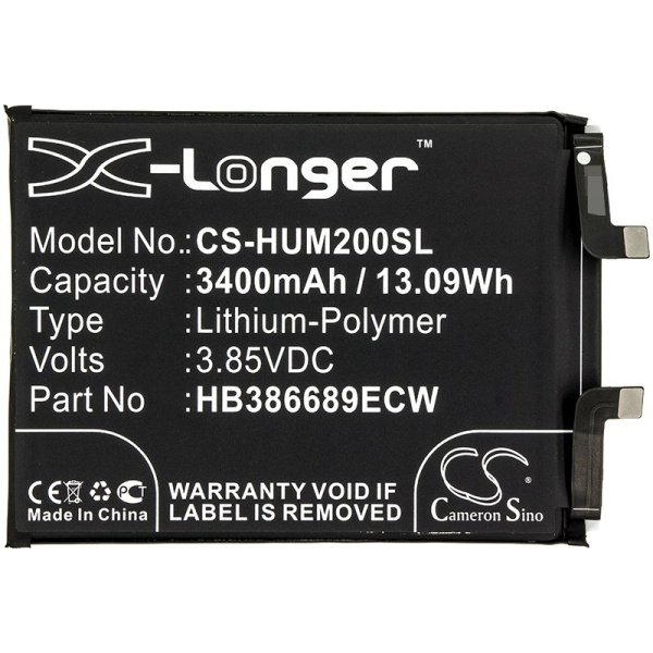 Аккумулятор для HUAWEI Honor Magic 2 (HB386689ECW) 3400mAh