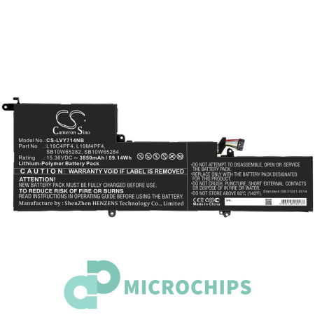 Аккумулятор для Lenovo Yoga 14s, Yoga 7 Slim 14ARE05 (L19C4PF4) 3850mAh