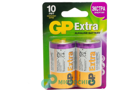 Батарейка GP Extra Alkaline LR20/D 2BP