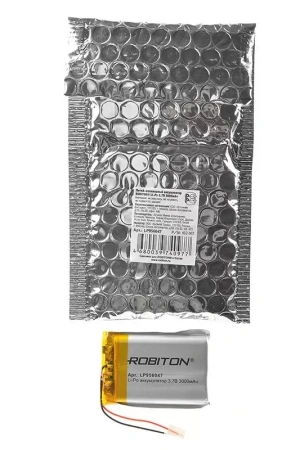 Аккумулятор Robiton 956047 (Li-Pol, 3000mAh, 3.7V)