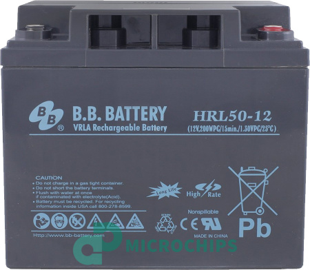 Аккумулятор B.B. Battery HRL 50-12 (AGM, 50Ah)