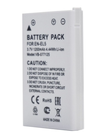 Аккумулятор EN-EL5 для фотоаппарата Nikon Cooplix 3700, 3.7В, 1200мАч, Li-ion