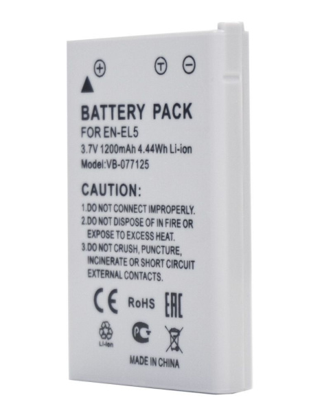 Аккумулятор EN-EL5 для фотоаппарата Nikon Cooplix 3700, 3.7В, 1200мАч, Li-ion