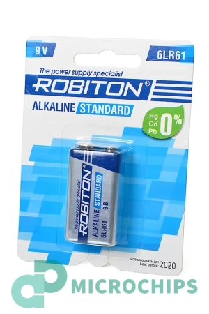 Купить Батарейка Robiton Alkaline Standard 6LR61 9V 1BP Батарейка Robiton Alkaline Standard 6LR61 9V 1BP