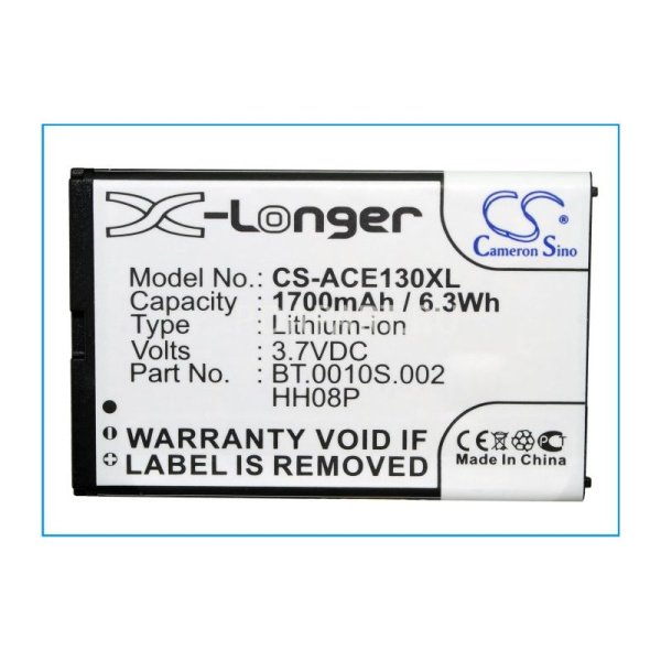 Аккумулятор для Acer E130 1700mah