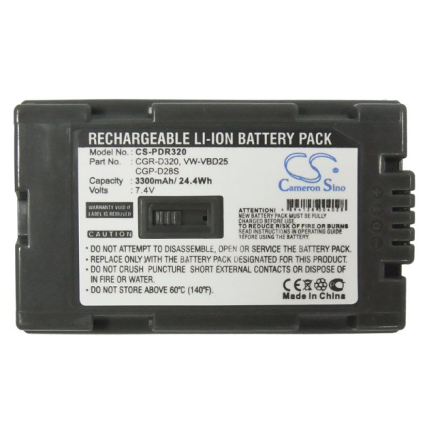 Аккумулятор для Panasonic CGR-D28S, CGR-D320, LIP-320 3300mah