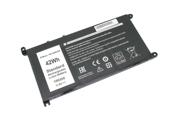 Аккумулятор (батарея) YRDD6 для ноутбука Dell Inspiron 14 5482 5485, 11.4V, 3600mAh (OEM)