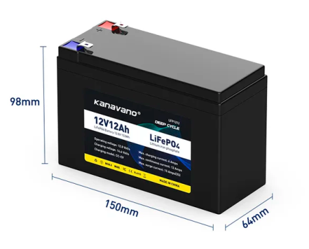 Аккумулятор Kanavno LFP1212 (LiFePO4, 12Ah, 12.8V)