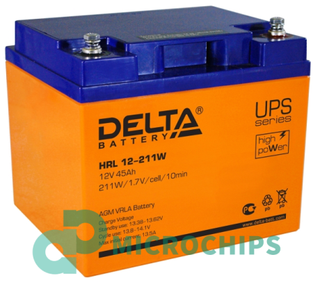 Аккумулятор Delta HRL 12-211W (AGM, 45Ah)