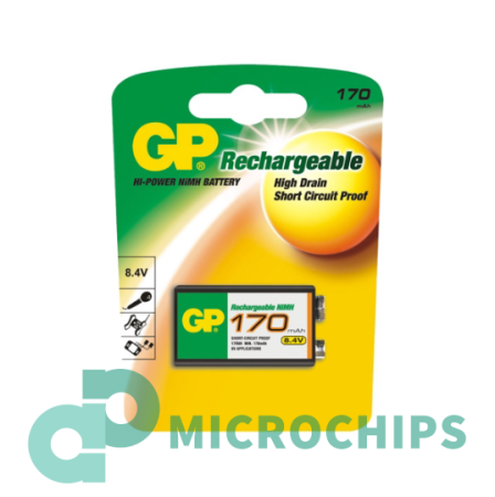 Аккумулятор GP 17R8Н Крона (NiMH, 170mAh, 8.4V)
