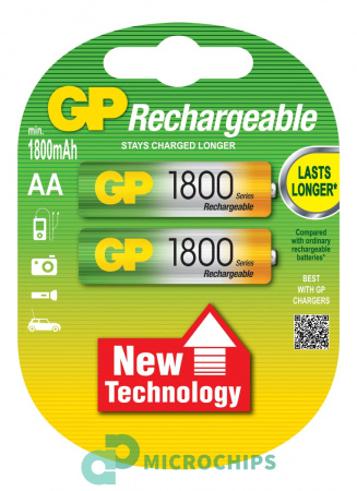 Аккумулятор GP 1800 АА (NiMH, 1800mAh) 2BP Аккумулятор GP 1800 АА (NiMH, 1800mAh) 2BP