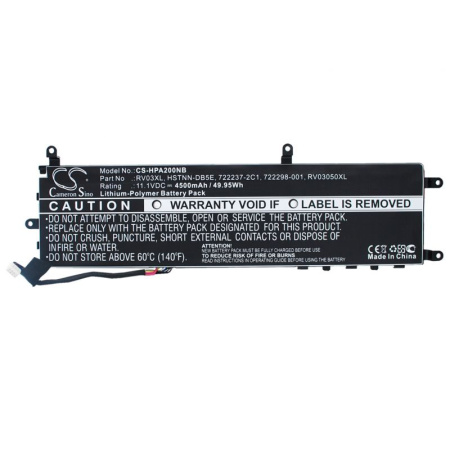 Аккумулятор для ноутбука HP Envy Rove 20 (HSTNN-DB5E, RV03XL) 4500mAh