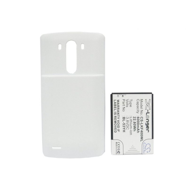 Аккумулятор для LG G3 6000mah усиленный белый