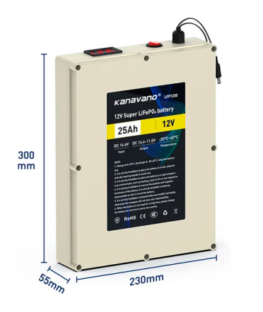Аккумулятор Kanavno LFP1230 (LiFePO4, 25Ah, 12V)