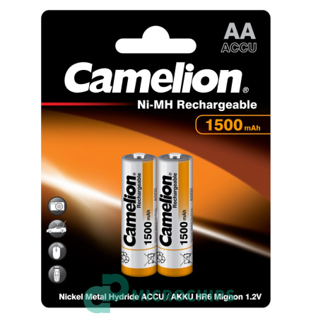 Аккумулятор Camelion АА (NiMH, 1500mAh, 1.2V) 2BP